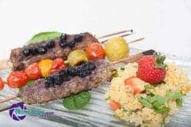 Lamb Kebabs with Blueberries and Cinnamon